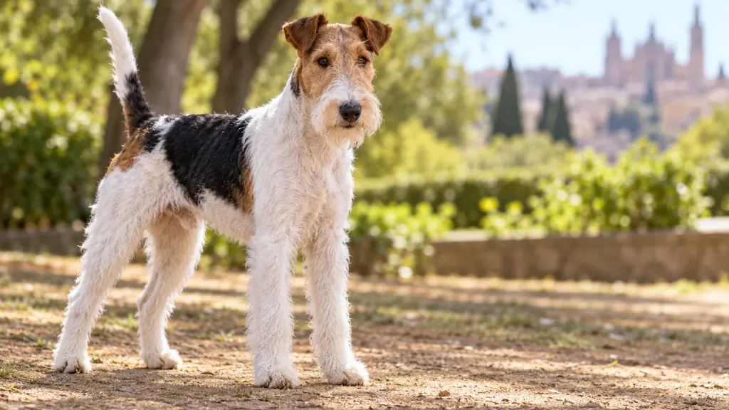 Rastreador de seguros de perros Fox terrier